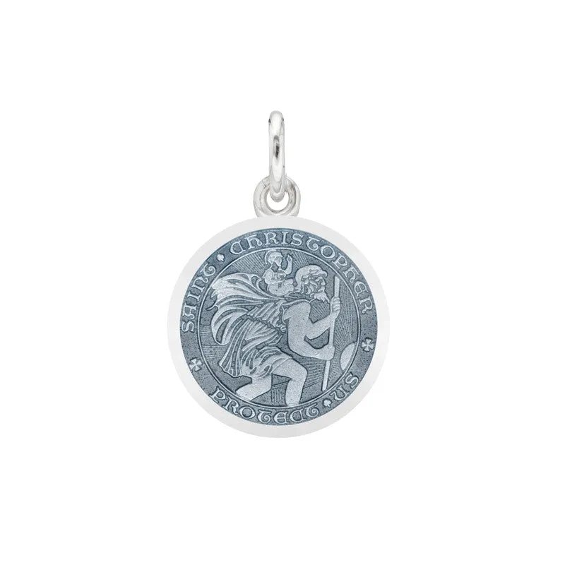 St Christopher Medal French Wire Earrings