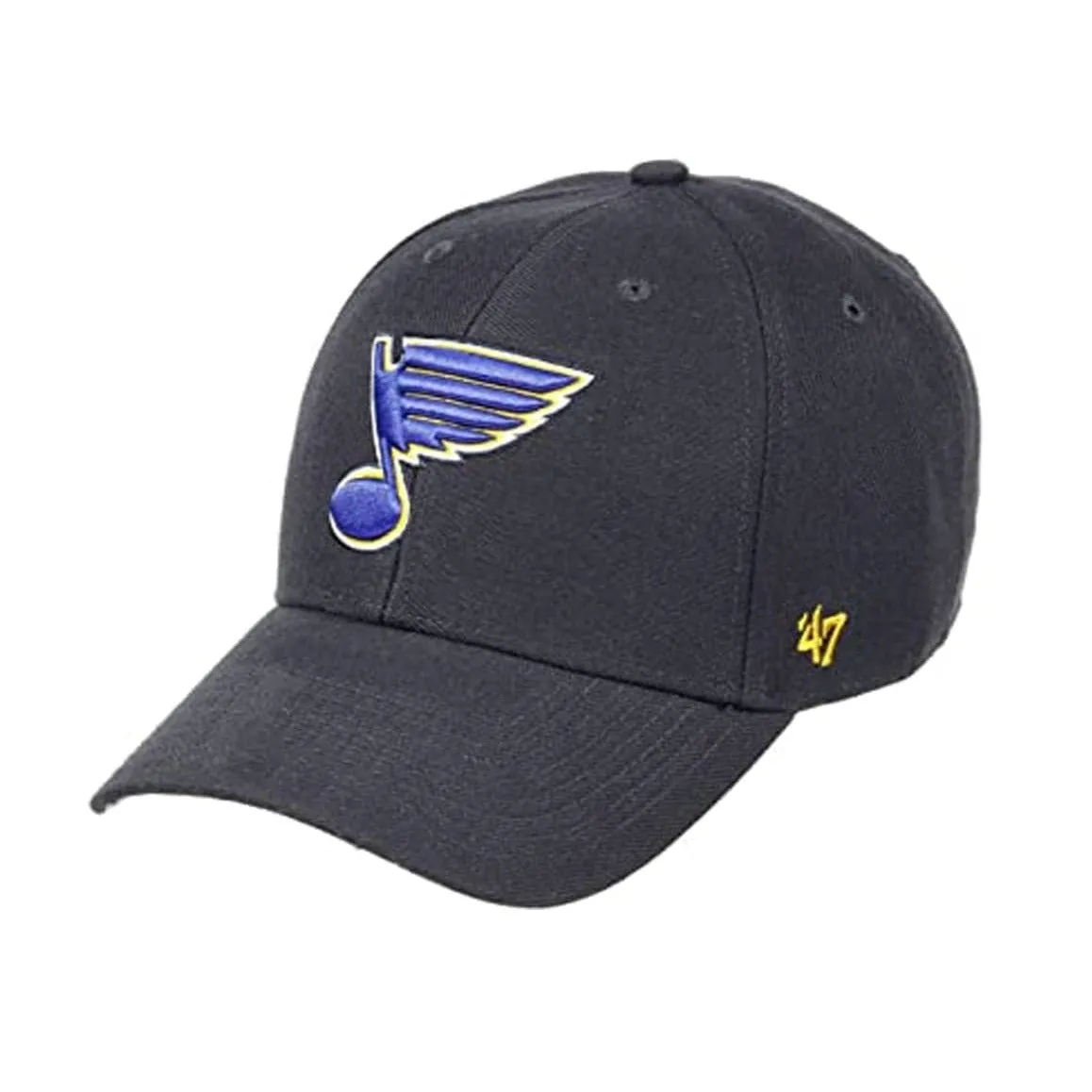 St. Louis Blues 47 Brand NHL Clean Up Vintage Adjustable Hat - Black OSFM