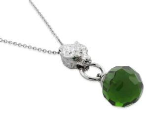 Stainless Steel Chained Tiger CZ Necklace