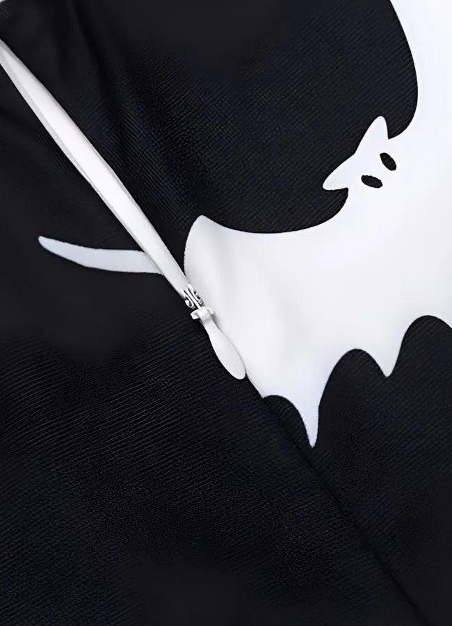 Steampunk Bat Print Dress