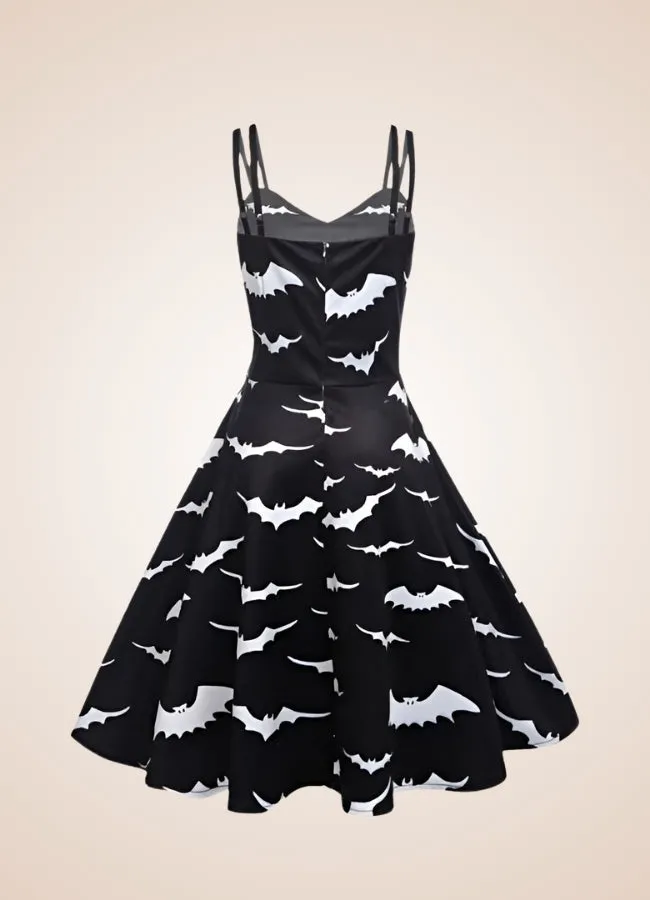 Steampunk Bat Print Dress