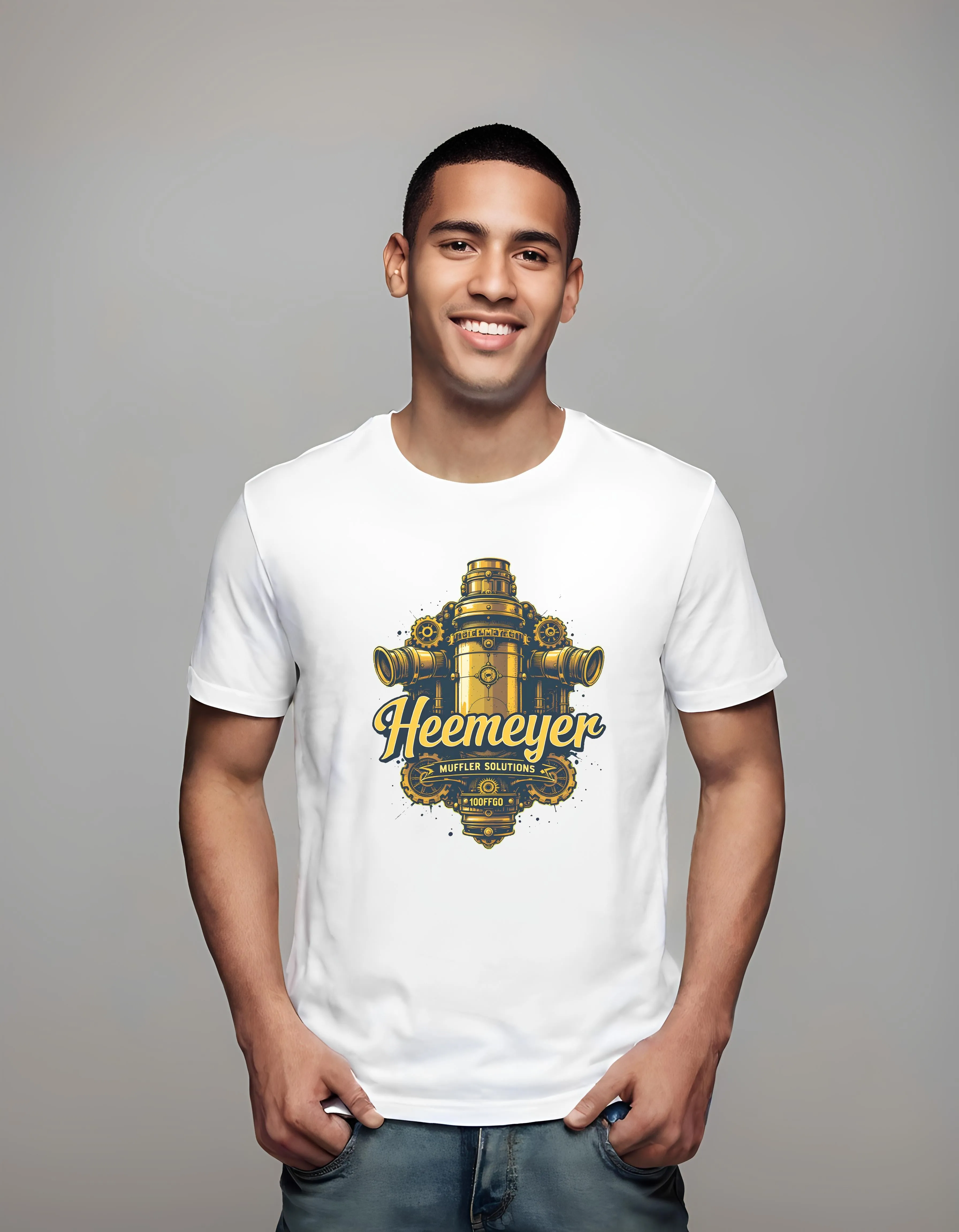 Steampunk Brass Muffler Design | Classic T-Shirt (Unisex)