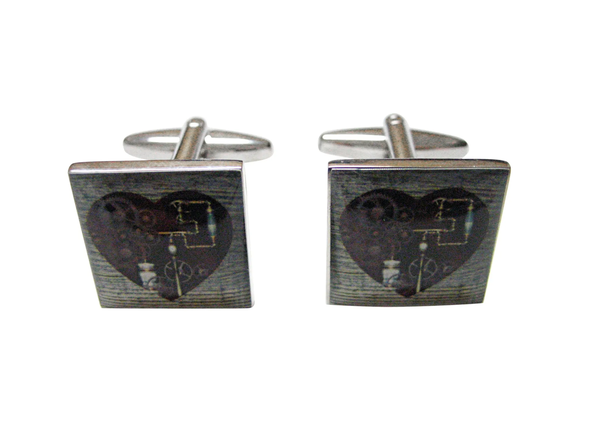 Steampunk Heart Cufflinks