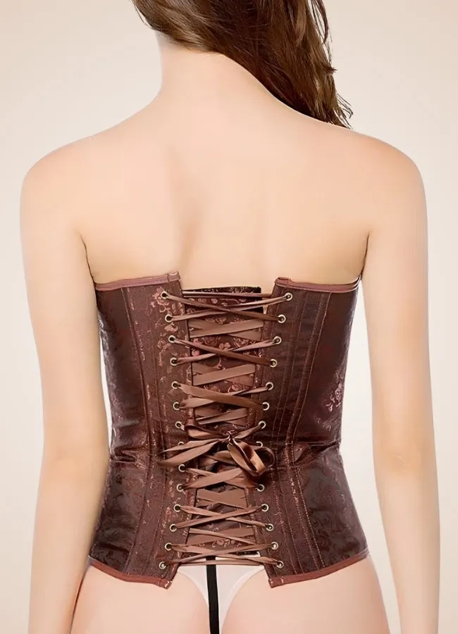 Steampunk Leather Zipper Corset