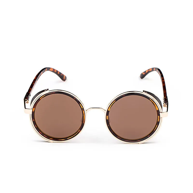 Steampunk Retro Coating Mens Vintage Round Sunglasses Men Women