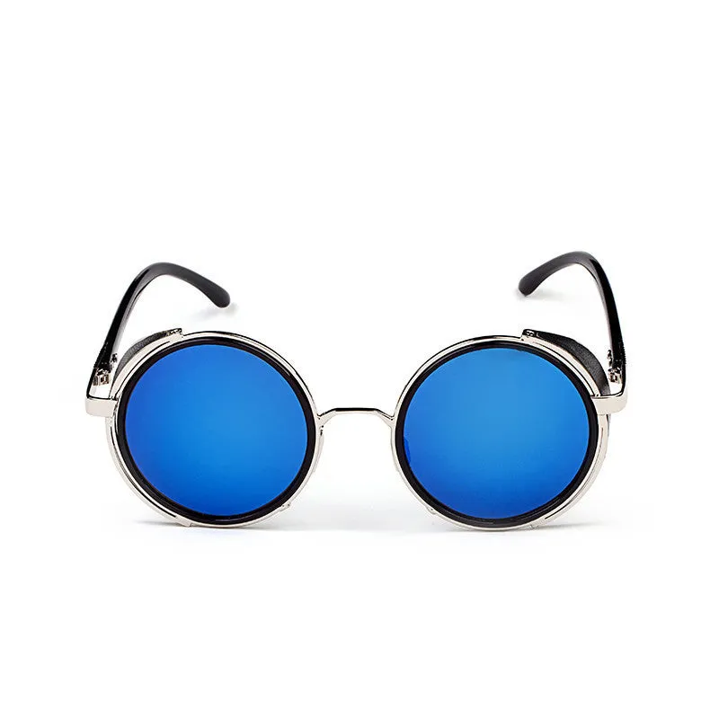 Steampunk Retro Coating Mens Vintage Round Sunglasses Men Women