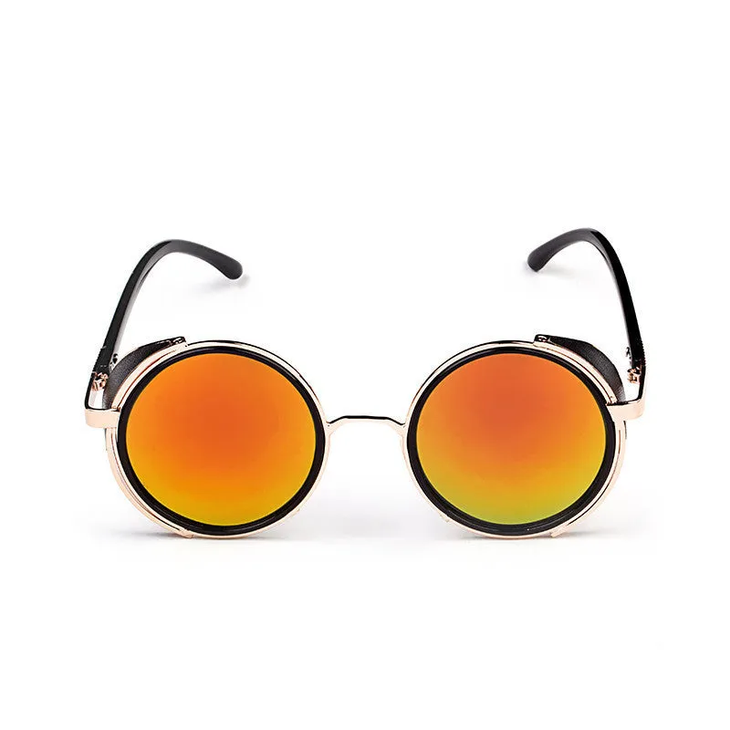 Steampunk Retro Coating Mens Vintage Round Sunglasses Men Women