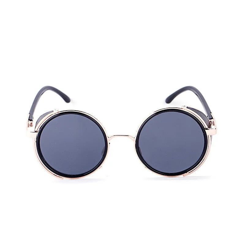 Steampunk Retro Coating Mens Vintage Round Sunglasses Men Women