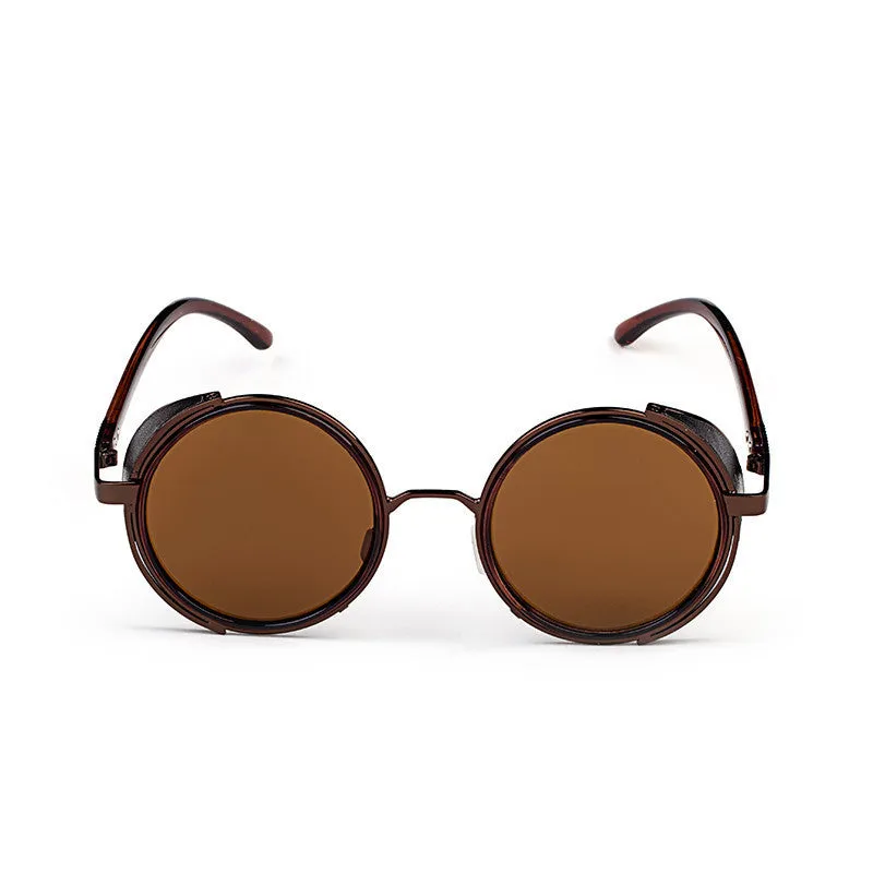 Steampunk Retro Coating Mens Vintage Round Sunglasses Men Women