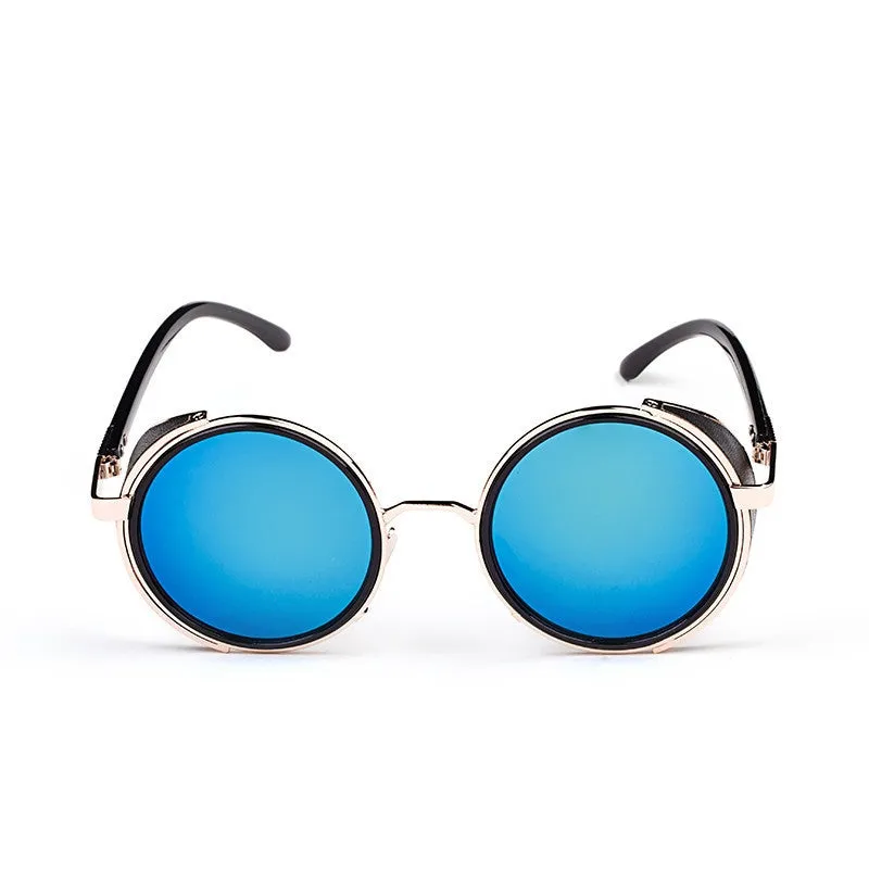 Steampunk Retro Coating Mens Vintage Round Sunglasses Men Women