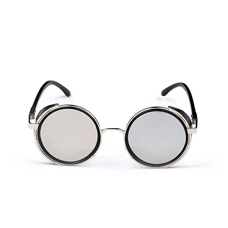 Steampunk Retro Coating Mens Vintage Round Sunglasses Men Women