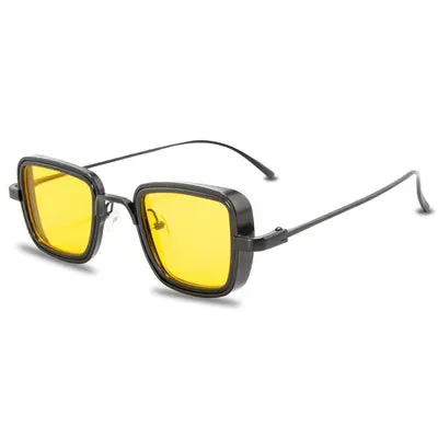 Steampunk Style Square Sunglasses Classic Gothic Men Women Brand Designer Square AlloyFrame Colorful Lens Goggles Sun Glasses