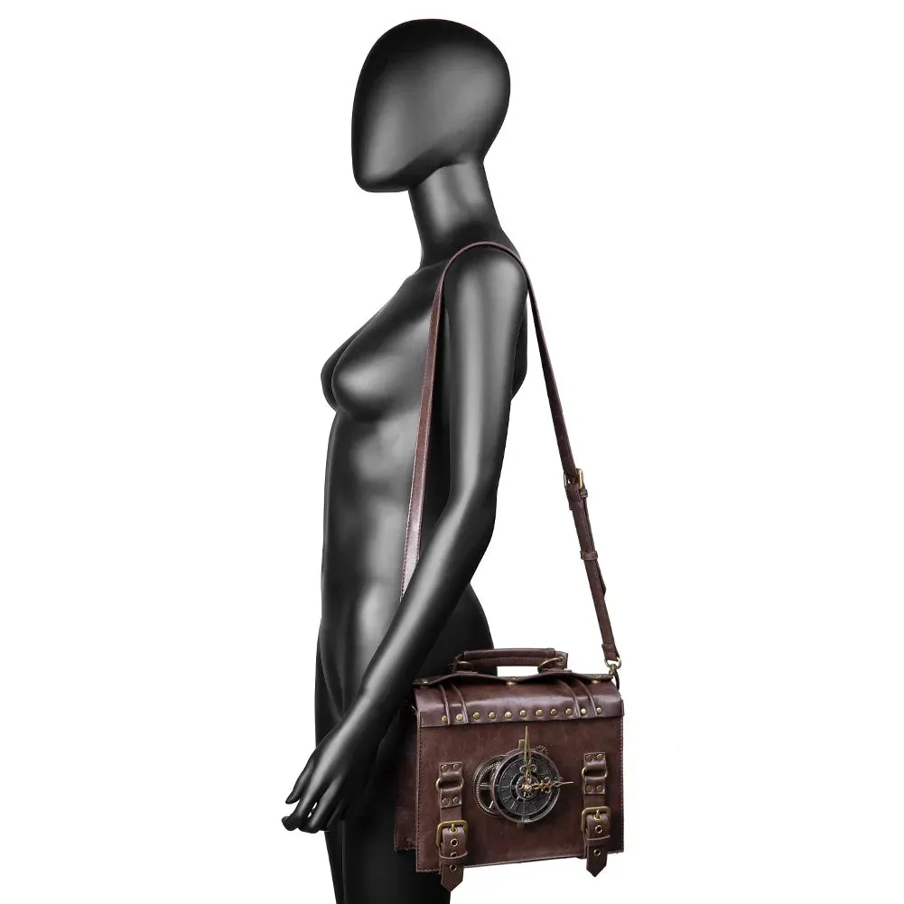 Steampunk Vintage Look Timepiece Shoulder Bag