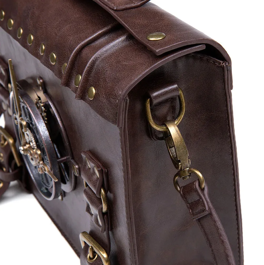 Steampunk Vintage Look Timepiece Shoulder Bag