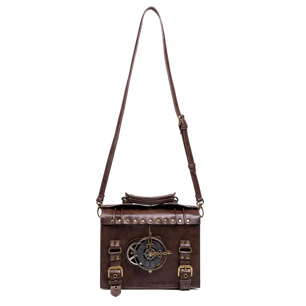 Steampunk Vintage Look Timepiece Shoulder Bag