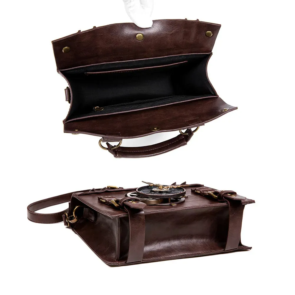 Steampunk Vintage Look Timepiece Shoulder Bag