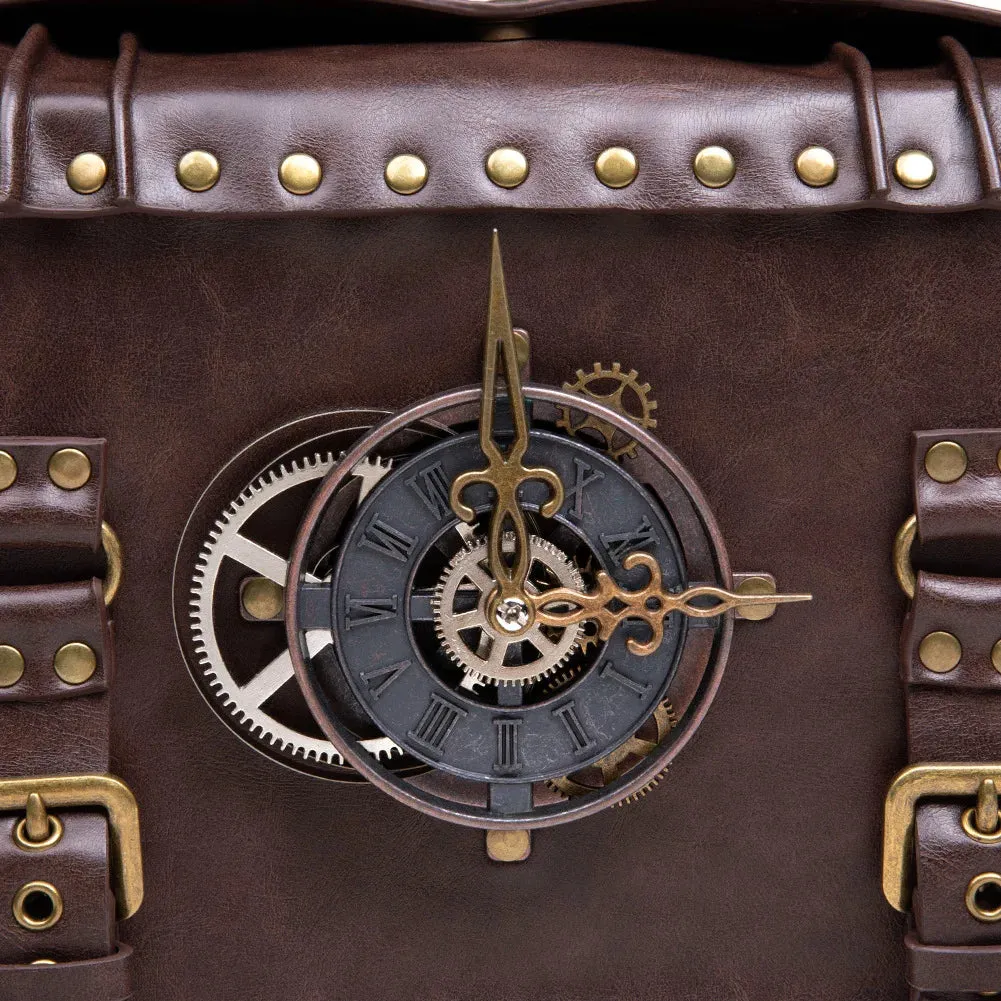Steampunk Vintage Look Timepiece Shoulder Bag