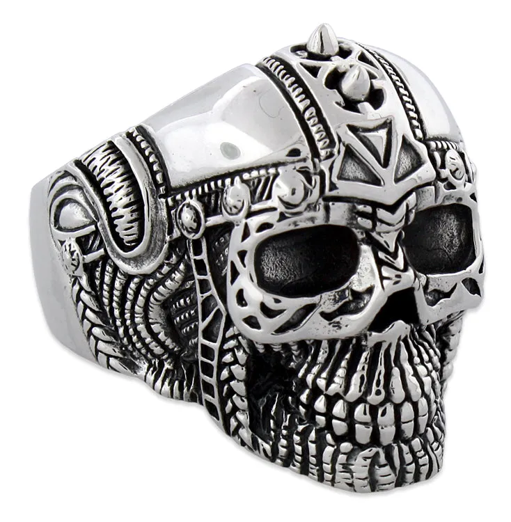 Sterling Silver Ancient Guard Skull Ring
