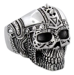 Sterling Silver Ancient Guard Skull Ring