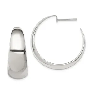 Sterling Silver Fancy Hoop Earrings