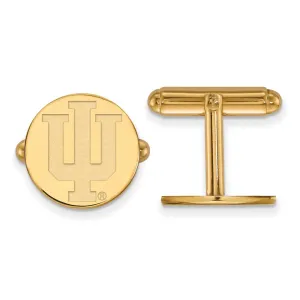 Sterling Silver Gold-plated Indiana University I-U Cuff Links