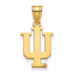Sterling Silver Gold-plated Indiana University I-U Medium Pendant