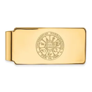 Sterling Silver Gold-plated University of Nebraska Crest Money Clip