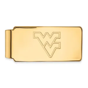Sterling Silver Gold-plated West Virginia University W-V Money Clip