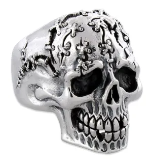 Sterling Silver Jigsaw Skull Ring