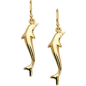 Sterling Silver Metal Fashion Dolphin Dangle