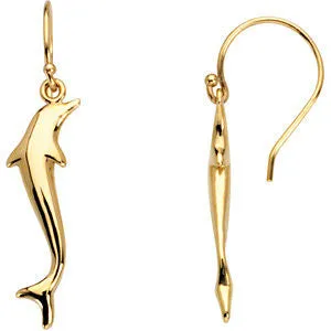 Sterling Silver Metal Fashion Dolphin Dangle