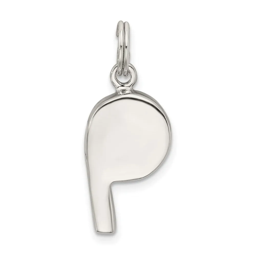 Sterling Silver Polished Whistle Charm