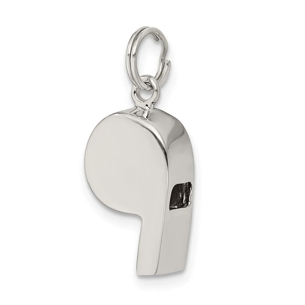Sterling Silver Polished Whistle Charm