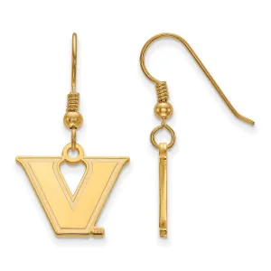 Sterling Silver w/GP Vanderbilt University Small Dangle Earrings