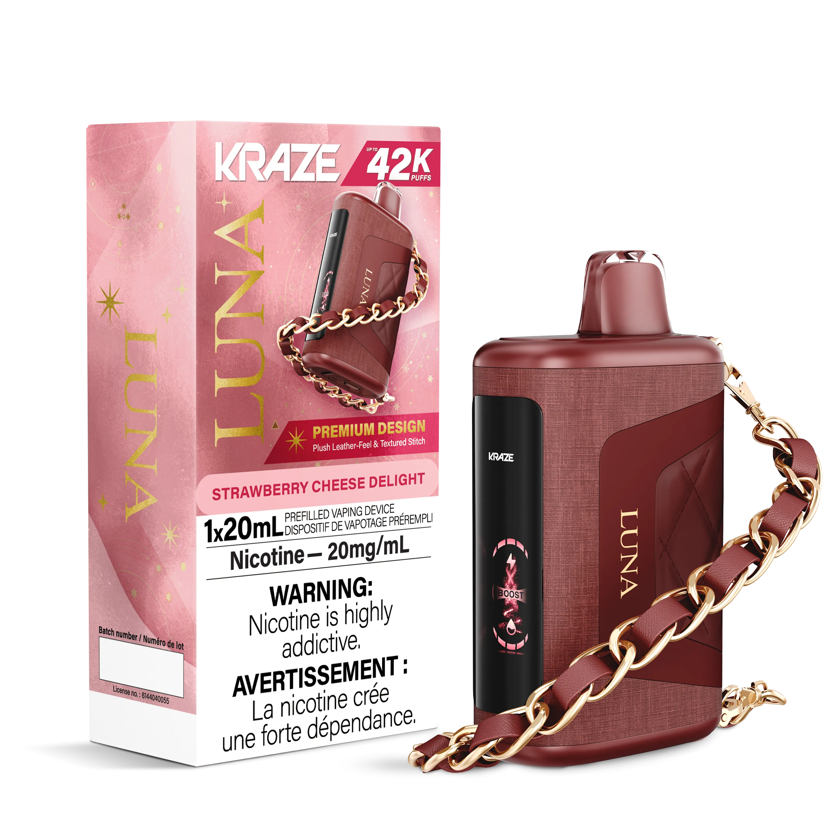 Strawberry Cheese Delight - KRAZE Luna 42K Disposable
