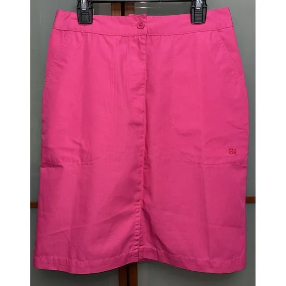 Stussy Women’s Pink Vintage VTG Y2K 90s 00s A-Line Knee Length Logo Skirt Size 3