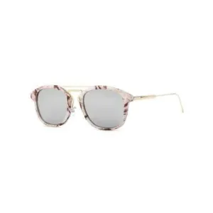 Stylish Geometry Nose Bridge Marble Sunglasses - White