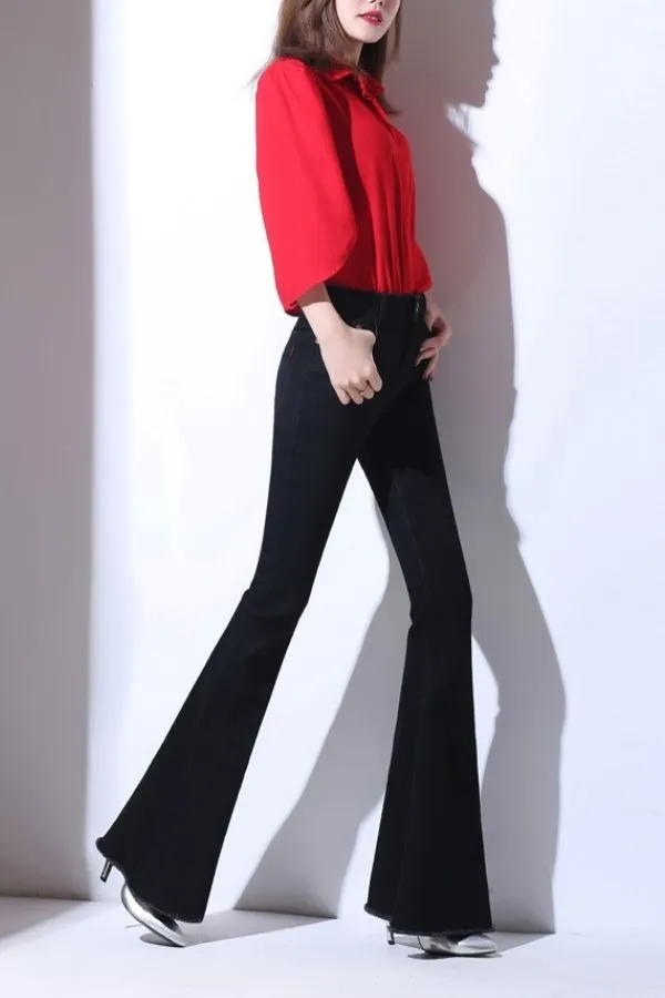 Stylish High Waisted Wide Leg Jeans