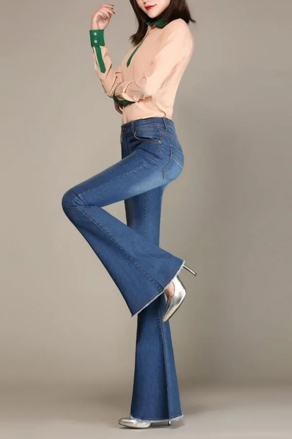 Stylish High Waisted Wide Leg Jeans