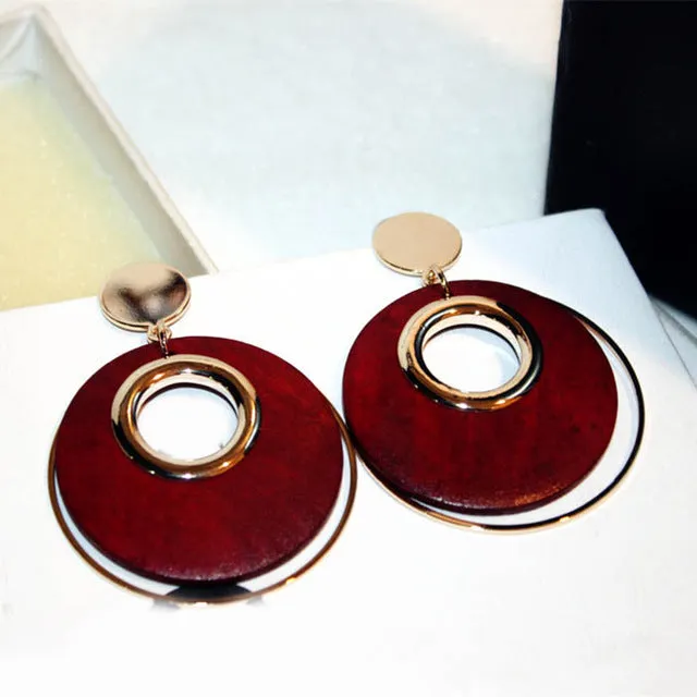Stylish Large Round Earrings