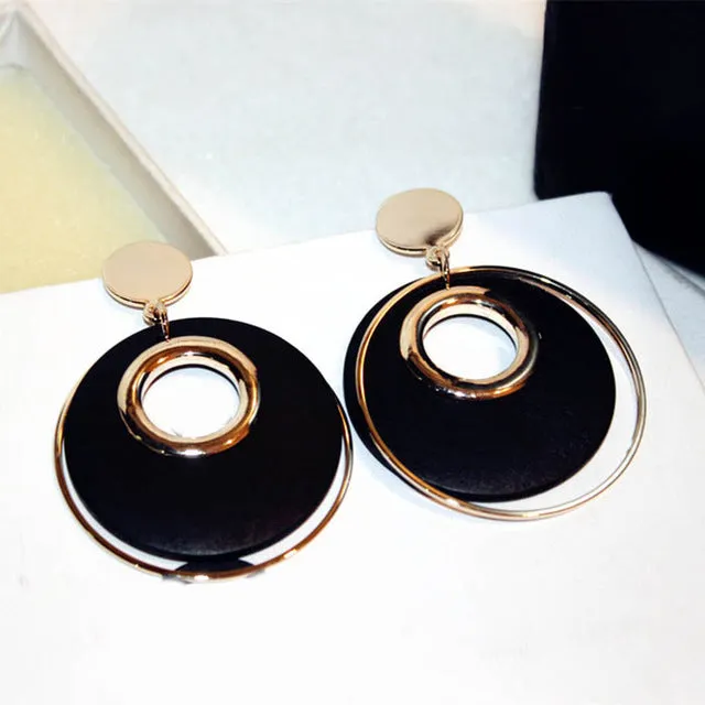 Stylish Large Round Earrings