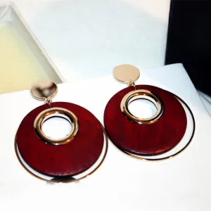 Stylish Large Round Earrings