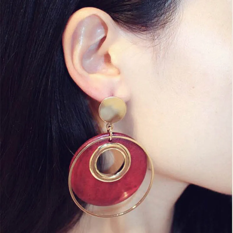 Stylish Large Round Earrings