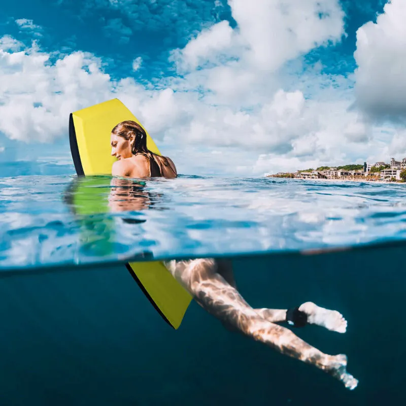 Super Lightweight Surfing Bodyboard-L - Color: Yellow - Size: L