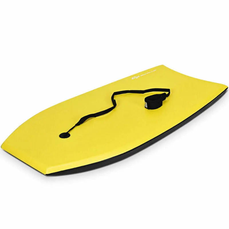 Super Lightweight Surfing Bodyboard-L - Color: Yellow - Size: L