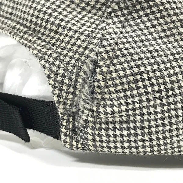 Supreme Vintage Houndstooth 6 Panel Box Logo Camp Cap