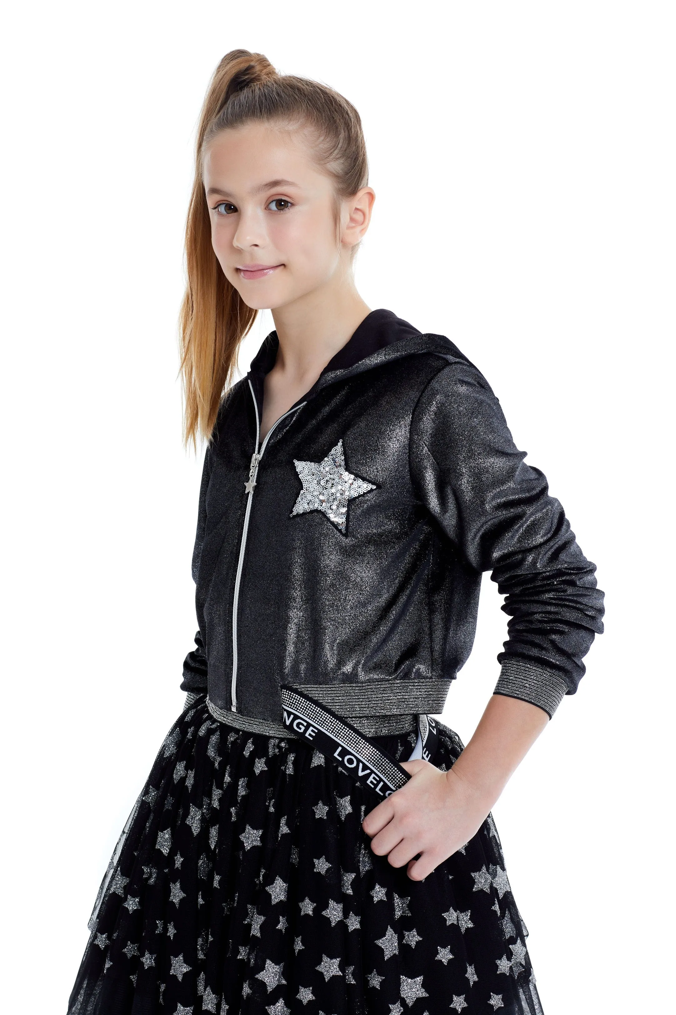 Teen Girl Outfit Velvet Bomber and Tulle Skirt