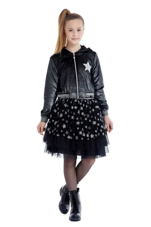 Teen Girl Outfit Velvet Bomber and Tulle Skirt
