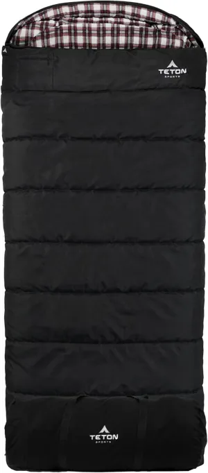 TETON Sports -35 Degree and 0 Degree Sleeping Bag. Warm and Comfortable Camping Sleeping Bag, TETON Tough Canvas Shell for Camping, Hunting, and Cold Weather