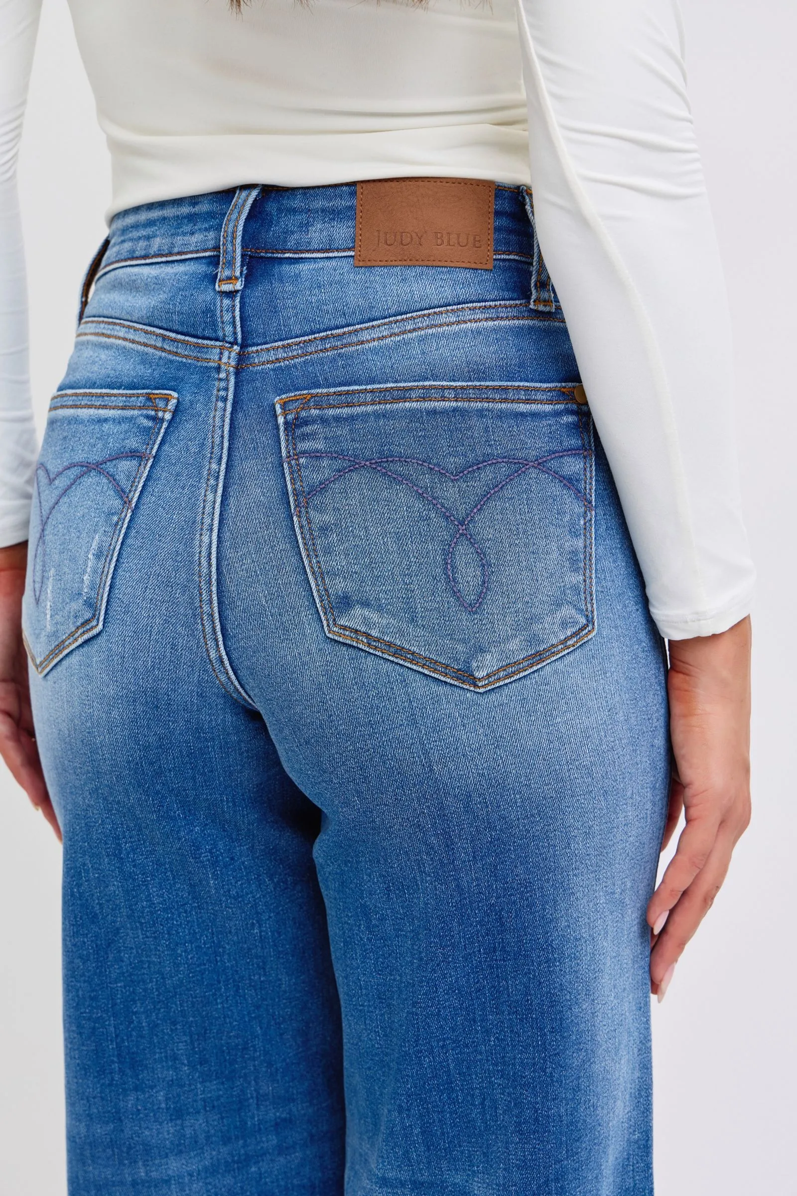 The Ellie- Judy Blue Wide Leg Jeans